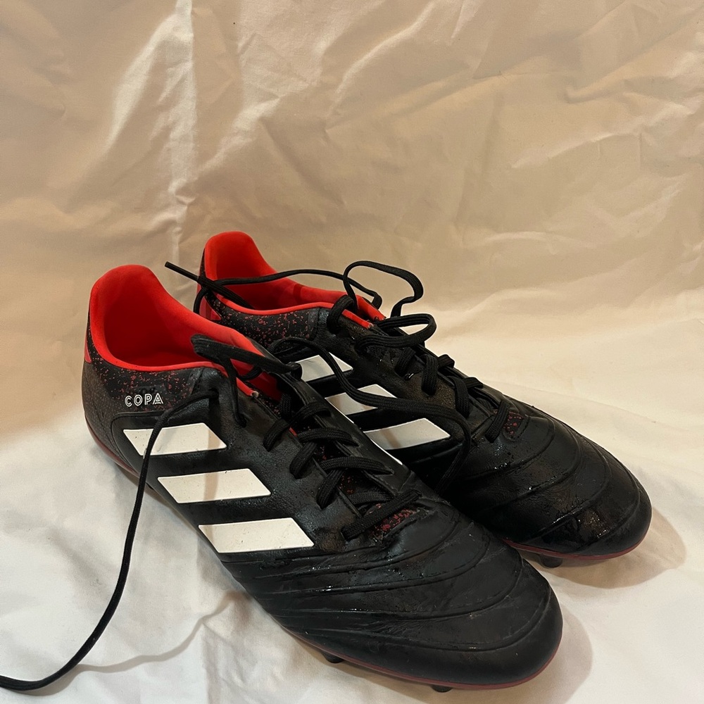Adidas Men's Black and Red Soccer Cleats